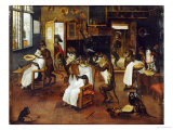 Buy A Singerie: Monkey Barbers Serving Cats at AllPosters.com