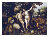 Buy Eve Tempting Adam, the Creation of Eve and the Expulsion from Paradise Beyond at AllPosters.com