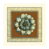 Brown and Blue Rosettes I
