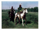 Mounted Indians Carrying Spears