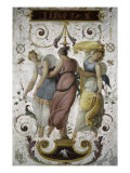 Decorative Panel with Jupiter, Juno and Dancer