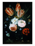 Buy Tulips and Roses in a Glass Vase at AllPosters.com