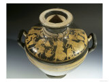 A Hydria Vase Depicting Greek Potters at Work