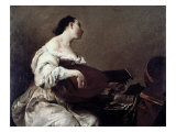 Buy Woman Playing a Lute at AllPosters.com