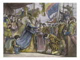 Buy Queen Elizabeth Knighting Sir Francis Drake Aboard at AllPosters.com