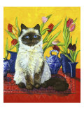 Buy Cat and Tulips I (Chat Tulipes I) at AllPosters.com