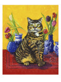 Cat and Tulips II (Chat Tulipes II)
