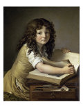 A Young Child Looking at Figures in a Book