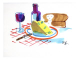 Buy Bread, Wine, and Cheese at AllPosters.com