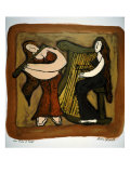 Flute and Harp Duo Giclee Print