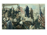 Buy Washington Landing at Foot of Wall Street, NY at AllPosters.com