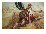 Buy Sgt William Jasper Replacing the Flag (Cont) at AllPosters.com