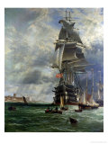 Buy H.M.S. St. Vincent at Her Moorings off the Entrance to Haslar Creek, Portsmouth, 1868 at AllPosters.com