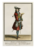 Cleante Dressed as a Cavalier, Fashion Plate, circa 1695