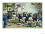Buy Crossing the Line, Plate from "The Adventures of Johnny Newcome" by John Mitford 1818 at AllPosters.com