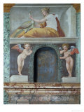Buy The "Sala Delle Prospettive" Detail of Trompe L'Oeil Niche Depicting the Goddess Juno at AllPosters.com
