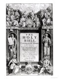 Buy Frontispiece to "The Holy Bible," Published by Robert Barker, 1611 at AllPosters.com