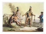 Buy Indians of Patagonia, Chile, Greeting a European Traveller, from "Le Costume Ancien Et Moderne" at AllPosters.com