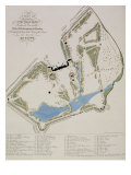 Buy A Plan of the Gardens of Richard Grenville, Duke of Buckingham, at Stowe at AllPosters.com