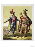 Buy The Encounter Between Hernando Cortes and Montezuma II, from "Le Costume Ancien Et Moderne" at AllPosters.com