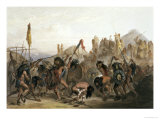 Buy Bison-Dance of the Mandan Indians in Front of Their Medicine Lodge in Mih-Tutta-Hankush at AllPosters.com