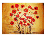 Poppies on Gold Chalk