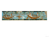 Wall Painting from the Tomb of Ipuy, Thebes, Depicting a Fishing Scene, Egyptian, New Kingdom