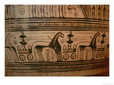Buy Funerary Scene, Detail from a Geometric Period Krater, 750-735 BC at AllPosters.com