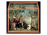 Buy Wax Sculptures of Voltaire, Rousseau and Franklin in a Wooden and Glass Box at AllPosters.com