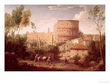 Buy A View of the Colosseum with a Traveller, 1731 at AllPosters.com