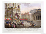 Buy Sacred Festival and Coronation of Their Imperial Majesties, View of the Place Du Parvis Notre Dame at AllPosters.com