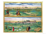 Buy Map of Orleans and Bourges, from "Civitates Orbis Terrarum" at AllPosters.com