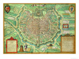 Buy Map of Milan, from "Civitates Orbis Terrarum" by Georg Braun and Frans Hogenburg, circa 1572 at AllPosters.com