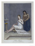 Buy Turkish Girl, Having Her Hair Braided in the Baths, 18th Century at AllPosters.com
