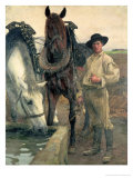 Buy Horses at the Water Trough, 1884 at AllPosters.com