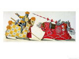 Buy Two Knights at a Tournament, Plate from "A History of the Development and Customs of Chivalry" at AllPosters.com