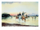 Bolivar and Santander at the Battle of Llanos Giclee Print