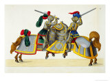 Buy Two Knights at a Tournament, Plate from "A History of the Development and Customs of Chivalry" at AllPosters.com