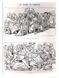 Caricature of a Family Dinner Before and after Having Talked About the Dreyfus Affair, circa 1894