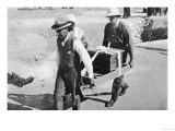 Howard Carter and Mr. Callender Carrying a Casket of Jewels from Tutankhamun's Tomb