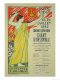 Buy Reproduction of a Poster Advertising the "Concours International De Chant D'Ensemble" at AllPosters.com