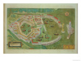 Buy Map of Ostia, from "Civitates Orbis Terrarum" by Georg Braun and Frans Hogenberg circa 1572-1617 at AllPosters.com