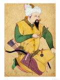 A Turkoman or Mongol Chief Holding an Arrow, from the Large Clive Album, 1591-92