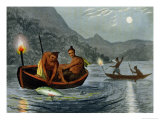 Buy Torch Light Fishing in North America at AllPosters.com