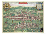 Buy Map of Zurich, from "Civitates Orbis Terrarum" by Georg Braun and Frans Hogenberg circa 1572-1617 at AllPosters.com