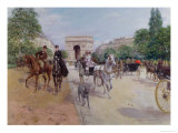 Buy Riders and Carriages on the Avenue Du Bois, circa 1900 at AllPosters.com