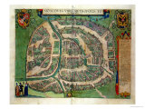 Buy Map of Moscow, from "Civitates Orbis Terrarum" by Georg Braun and Frans Hogenberg circa 1572-1617 at AllPosters.com