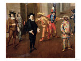 Italian and French Comedians Playing in Farces, 1670 (Detail)