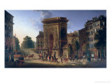 Buy View of the Porte St. Denis and the Boulevard De Bonne Nouvelle at AllPosters.com