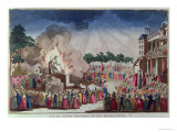 The Statue of Atheism Being Destroyed and Replaced with the Statue of Wisdom